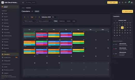 Calendario, convocazioni e presenze